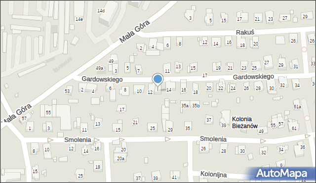 Kraków, Gardowskiego Ludwika, 12a, mapa Krakowa