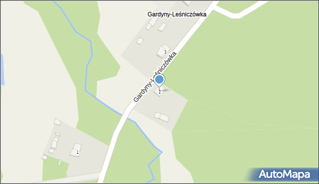 Kraskowo, Gardyny-Leśniczówka, 2, mapa Kraskowo