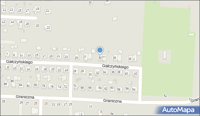 Kraśnik, Gałczyńskiego Konstantego Ildefonsa, 31, mapa Kraśnik