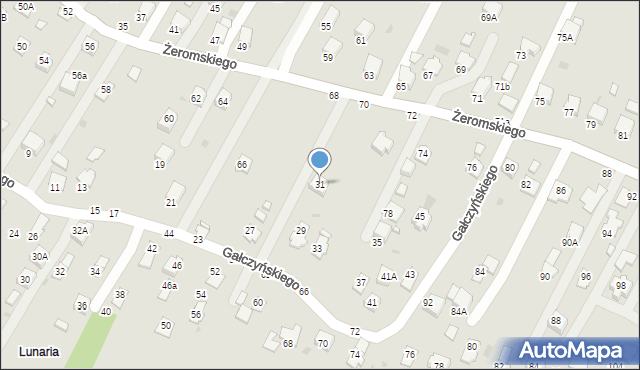 Krosno, Gałczyńskiego Konstantego Ildefonsa, 31, mapa Krosna