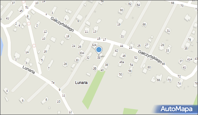 Krosno, Gałczyńskiego Konstantego Ildefonsa, 34, mapa Krosna