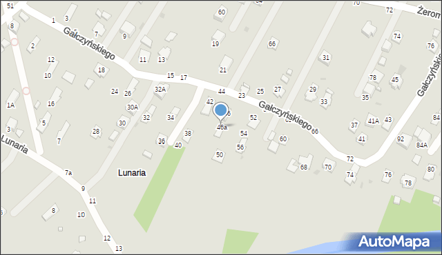 Krosno, Gałczyńskiego Konstantego Ildefonsa, 46a, mapa Krosna