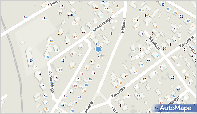 Kutno, Gałczyńskiego Konstantego Ildefonsa, 5, mapa Kutno