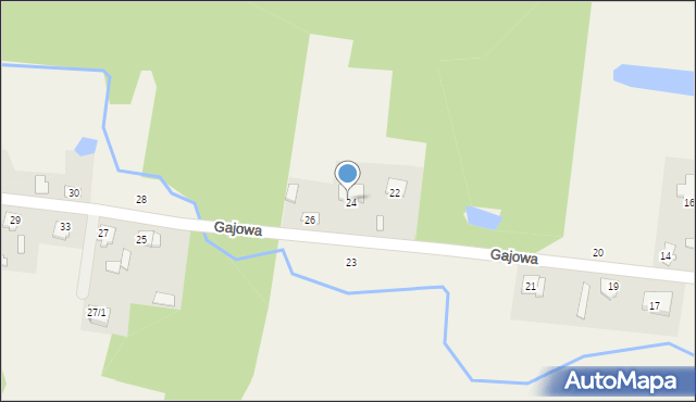 Łąck, Gajowa, 24A, mapa Łąck