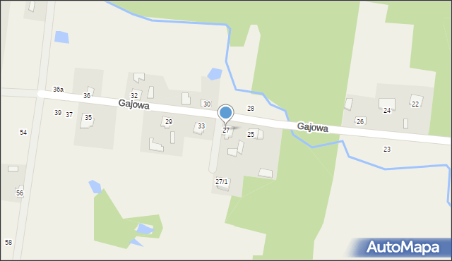 Łąck, Gajowa, 27, mapa Łąck