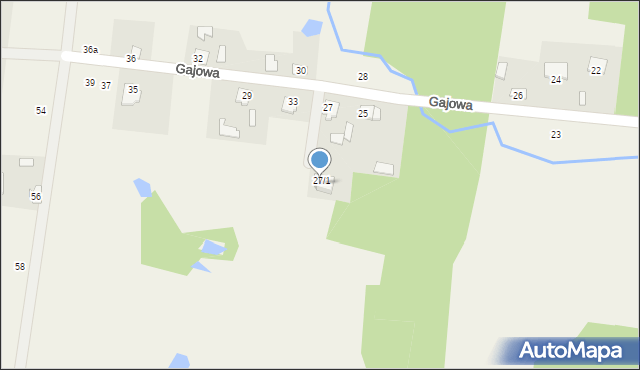 Łąck, Gajowa, 27A, mapa Łąck