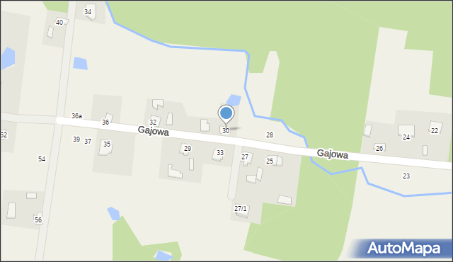 Łąck, Gajowa, 30, mapa Łąck