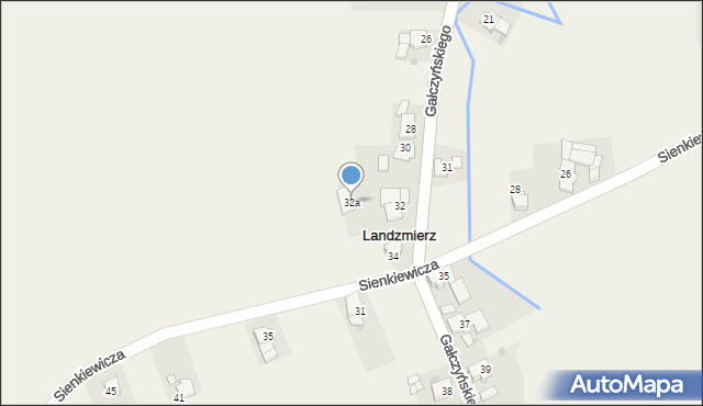 Landzmierz, Gałczyńskiego Konstantego Ildefonsa, 32a, mapa Landzmierz