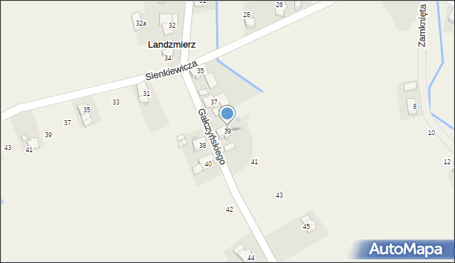 Landzmierz, Gałczyńskiego Konstantego Ildefonsa, 39, mapa Landzmierz