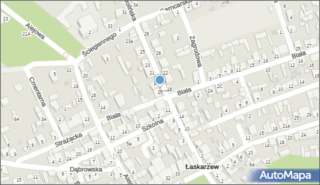 Łaskarzew, Garwolińska, 15, mapa Łaskarzew
