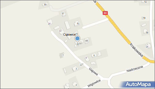 Laskowa, Gajowa, 10, mapa Laskowa