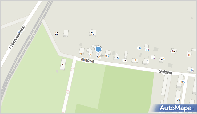 Lędziny, Gajowa, 5A, mapa Lędziny