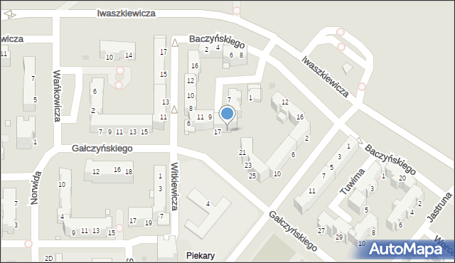 Legnica, Gałczyńskiego Konstantego Ildefonsa, 19, mapa Legnicy