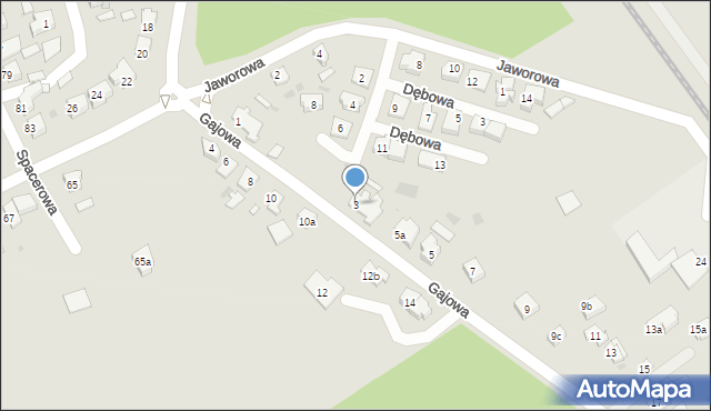 Leszno, Gajowa, 3, mapa Leszno