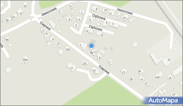 Leszno, Gajowa, 5a, mapa Leszno