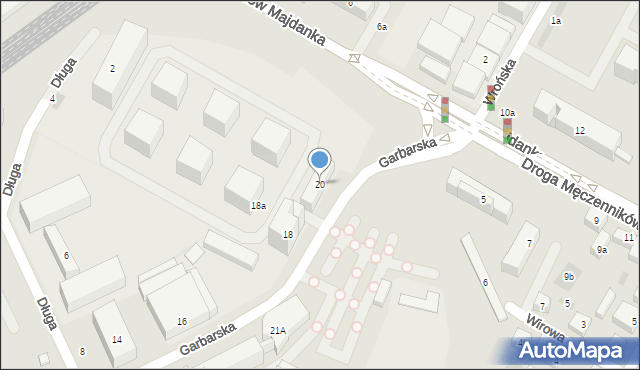 Lublin, Garbarska, 20, mapa Lublina