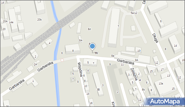 Lublin, Garbarska, 8a, mapa Lublina