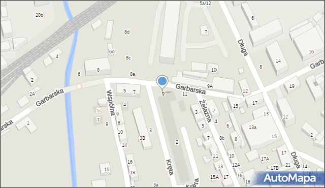 Lublin, Garbarska, 9, mapa Lublina