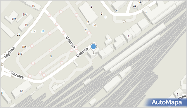 Lublin, Gazowa, 4, mapa Lublina