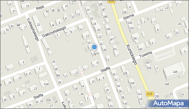 Lublin, Gałczyńskiego Konstantego Ildefonsa, 19, mapa Lublina