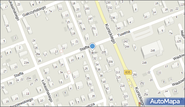 Lublin, Gałczyńskiego Konstantego Ildefonsa, 30, mapa Lublina