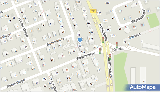 Lublin, Gałczyńskiego Konstantego Ildefonsa, 50, mapa Lublina