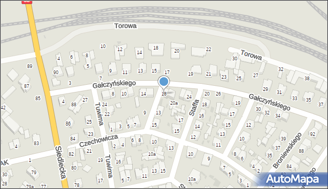 Łuków, Gałczyńskiego Konstantego Ildefonsa, 18, mapa Łuków