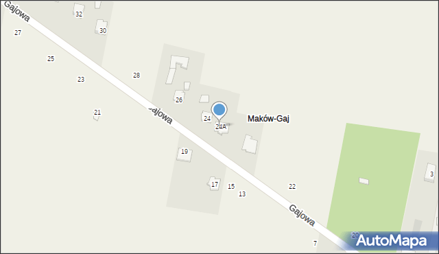 Maków, Gajowa, 24A, mapa Maków