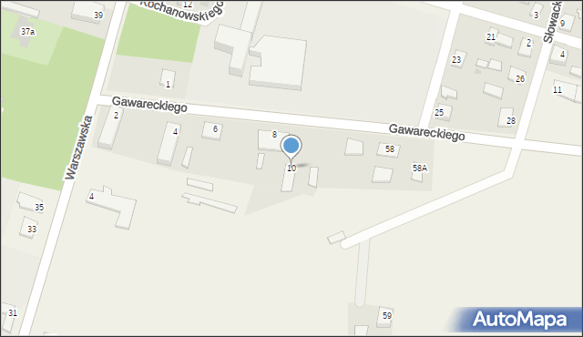 Mała Wieś, Gawareckiego Hipolita, 10, mapa Mała Wieś
