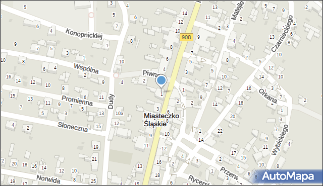 Miasteczko Śląskie, Gałczyńskiego Konstantego Ildefonsa, 1, mapa Miasteczko Śląskie