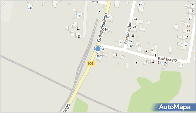 Miasteczko Śląskie, Gałczyńskiego Konstantego Ildefonsa, 36, mapa Miasteczko Śląskie