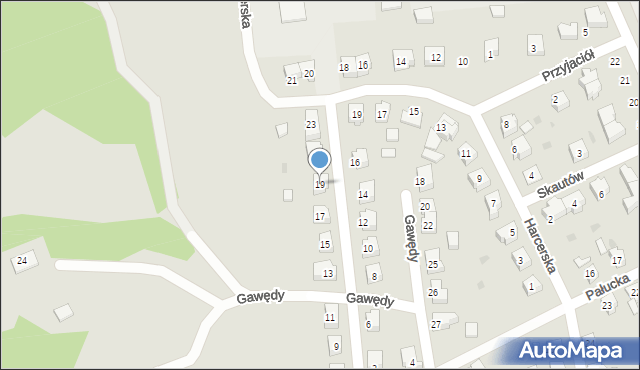 Miastko, Gawędy, 19, mapa Miastko