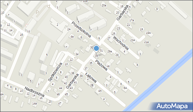 Międzyrzec Podlaski, Garbarska, 33, mapa Międzyrzec Podlaski