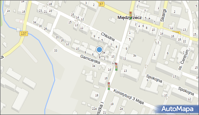 Międzyrzecz, Garncarska, 4, mapa Międzyrzecz