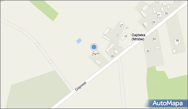 Mniów, Gajowa, 27A, mapa Mniów