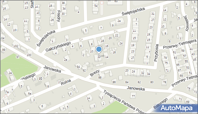 Mysłowice, Gałczyńskiego Konstantego Ildefonsa, 12, mapa Mysłowice