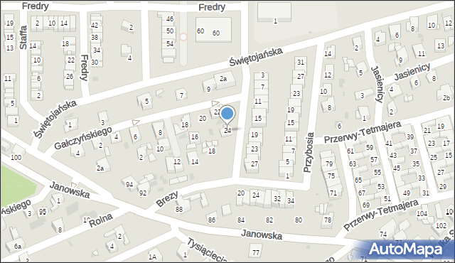 Mysłowice, Gałczyńskiego Konstantego Ildefonsa, 24, mapa Mysłowice