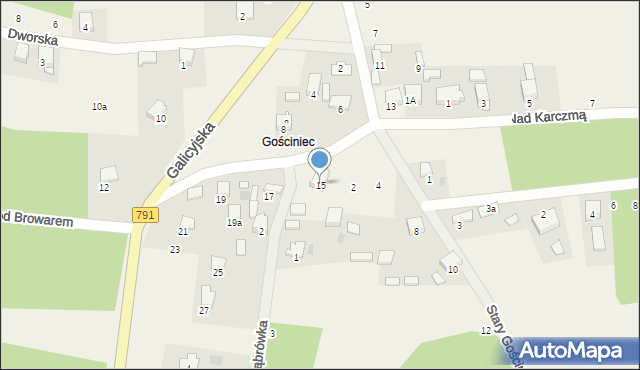 Niesułowice, Galicyjska, 15, mapa Niesułowice