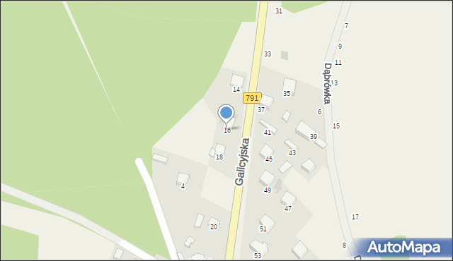 Niesułowice, Galicyjska, 16, mapa Niesułowice