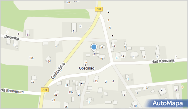 Niesułowice, Galicyjska, 4, mapa Niesułowice