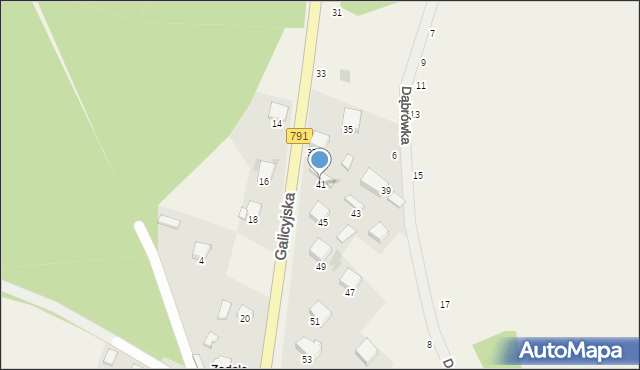 Niesułowice, Galicyjska, 41, mapa Niesułowice