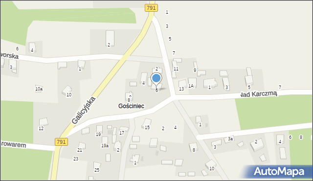 Niesułowice, Galicyjska, 6, mapa Niesułowice