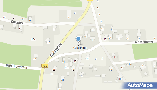 Niesułowice, Galicyjska, 8, mapa Niesułowice