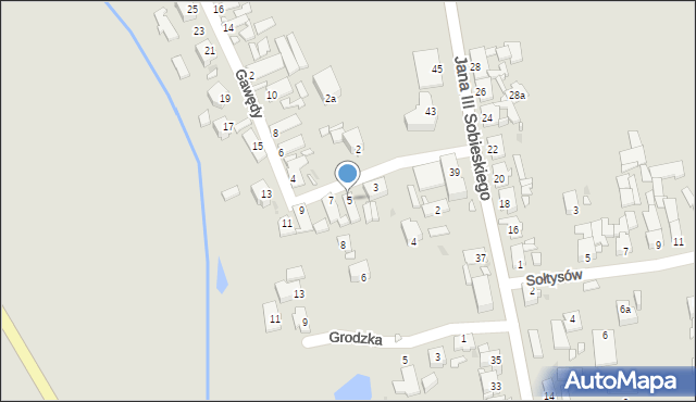 Opole, Gawędy, 5, mapa Opola