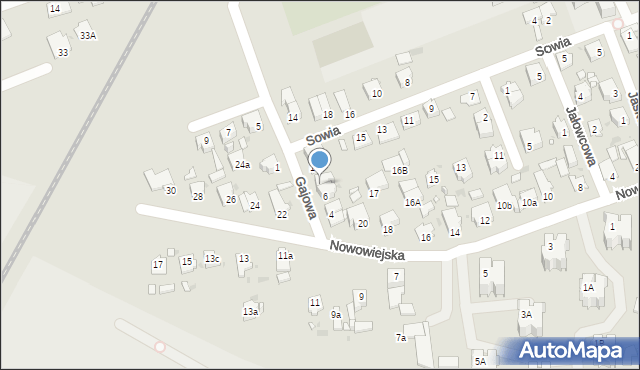 Opole, Gajowa, 8, mapa Opola