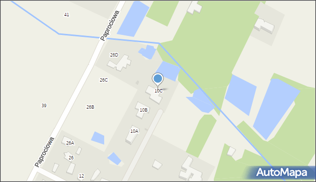 Opypy, Gajowa, 10C, mapa Opypy