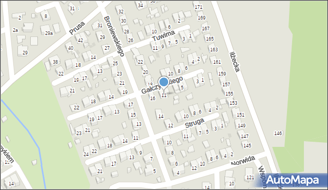 Ostrowiec Świętokrzyski, Gałczyńskiego Konstantego Ildefonsa, 11, mapa Ostrowiec Świętokrzyski