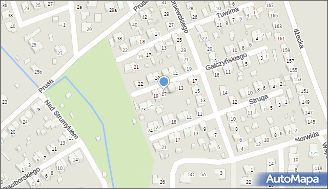 Ostrowiec Świętokrzyski, Gałczyńskiego Konstantego Ildefonsa, 17, mapa Ostrowiec Świętokrzyski