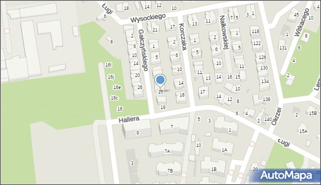 Otwock, Gałczyńskiego Konstantego Ildefonsa, 15, mapa Otwock