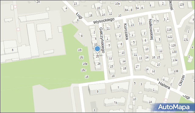 Otwock, Gałczyńskiego Konstantego Ildefonsa, 20, mapa Otwock